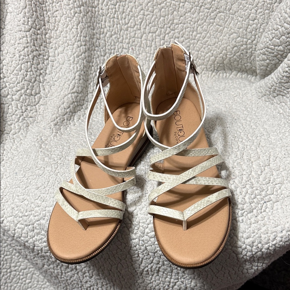 Boutique by Corky’s Tan Strappy Sandals. They're perfect for any occasion. - Picture 5 of 8
